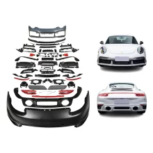 2012-2016 for Porsche 911 Car Modification Body Kit Upgrade 992 Turbo SD Front Bumper Fog Light Cut-Outs PP Material Rear for 99