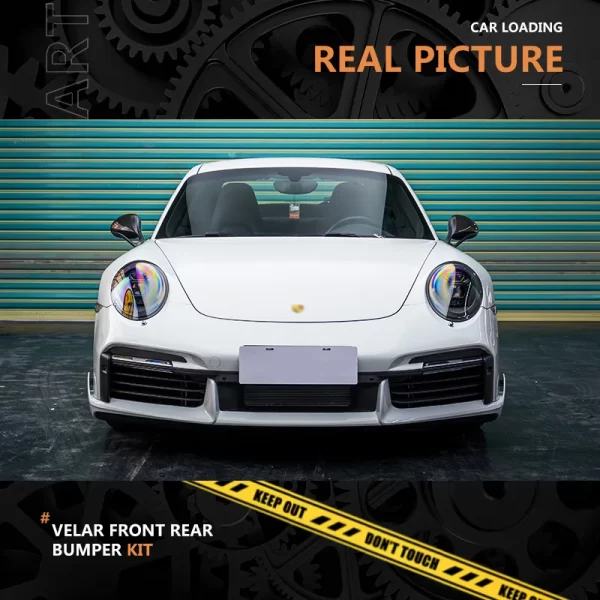 2012-2016 for Porsche 911 Car Modification Body Kit Upgrade 992 Turbo SD Front Bumper Fog Light Cut-Outs PP Material Rear for 99 - Image 4