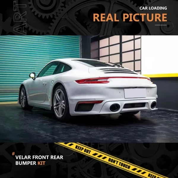 2012-2016 for Porsche 911 Car Modification Body Kit Upgrade 992 Turbo SD Front Bumper Fog Light Cut-Outs PP Material Rear for 99 - Image 6