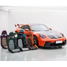 For Porsche Panamera 718 911 Taycan Car Modification New Carbon Fiber Bucket Chair Front Seat Kit 992 GT3 RS Front Seat Upgrade