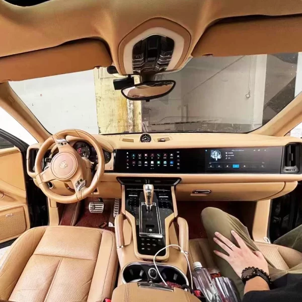 For Porsche Cayenne 2011-2017 Upgrade 2024 Bodykit Car Modification Center Console Interior Dashboard Gear Shift Lever Panel - Image 4