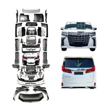 2018 for Toyota Alpha 2008-2014 Body Kits New LED Car Lights Front Rear Bumper Headlights Middle Grille for Cars Upgrade Alphard