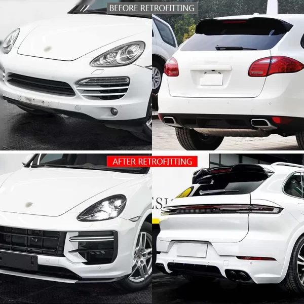 For Porsche Cayenne 2011-2017 Bodykit Car Upgrade Kit 2024 Turbo GT Body Kits for Cars Car Rear Bumper 2023 Led Headlight - Image 2