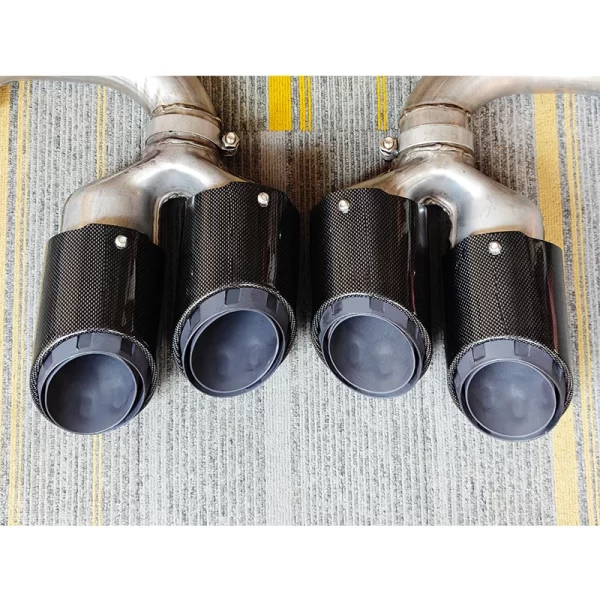 2018-2024  Cayenne Coupe Tailpipe Exhaust Modification Four Outlet Carbon Fiber Throat New Upgrade Type - Image 2