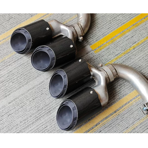 2018-2024  Cayenne Coupe Tailpipe Exhaust Modification Four Outlet Carbon Fiber Throat New Upgrade Type - Image 3