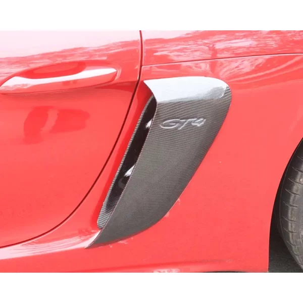 New Upgrade Carbon Fiber Intake Grille  718 GT4 RS 718 982 Cayman Boxster GT4 RS Side Leaf Panel Air Intake Mask New - Image 2