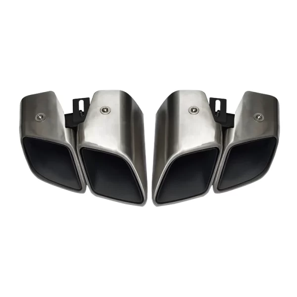 2017-2023  Panamera 971 Upgrade Titanium Turbo Exhaust Pipes Muffler Tips and Tail Pipe with Black Style - Image 3