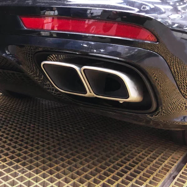 2017-2023  Panamera 971 Upgrade Titanium Turbo Exhaust Pipes Muffler Tips and Tail Pipe with Black Style - Image 6