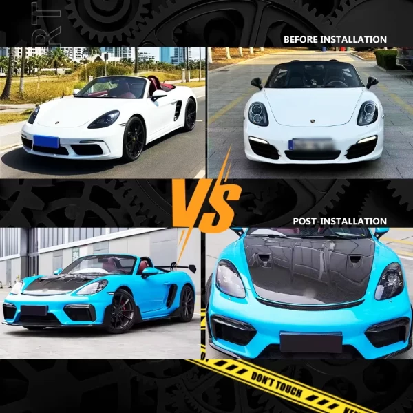 For Porsche 2012-2013 981/982 Car Modification 718 Carbon Fiber Hood Bodykit Car 718 Hood - Image 2