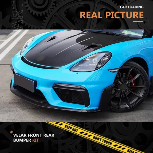 For Porsche 2012-2013 981/982 Car Modification 718 Carbon Fiber Hood Bodykit Car 718 Hood - Image 5