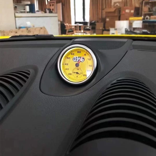 For Porsche 2016-2023 718 Cayman Boxster Car Dashboard Speedometer Clock Stopwatch Console with Black Red White Yellow Clock - Image 4