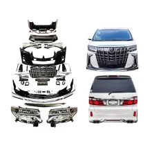 2018 for Toyota Alpha LED Headlight Front Rear Bars Car Modification Upgrade LED Headlight Fog Light Cayenne Bumper for 2003-200