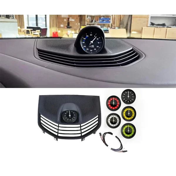 For Porsche 2020-2023 Taycan Car Dashboard Speedometer Clock Stopwatch Console with Black Red White Yellow Clock 9J1