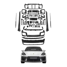 2024 Porsche  GTS Sport Design Body Kit New 976 SD Front and Rear Bumper with Fog Light Cutouts Automotive Grille