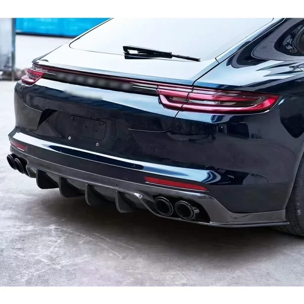 2017-2021 Porsche  Rear Lip Bumper Carbon Fiber Upgrade with New Condition and Fog Light Cut-Outs Model 971 - Image 3