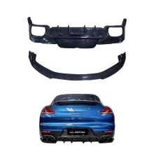 For Porsche 2014-1016 Panamera Car Modification Upgrade 970 Carbon Fiber Front Lip Rear Lip Bodykit Car Rear Bumper