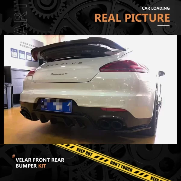 For Porsche 2014-1016 Panamera Car Modification Upgrade 970 Carbon Fiber Front Lip Rear Lip Bodykit Car Rear Bumper - Image 3