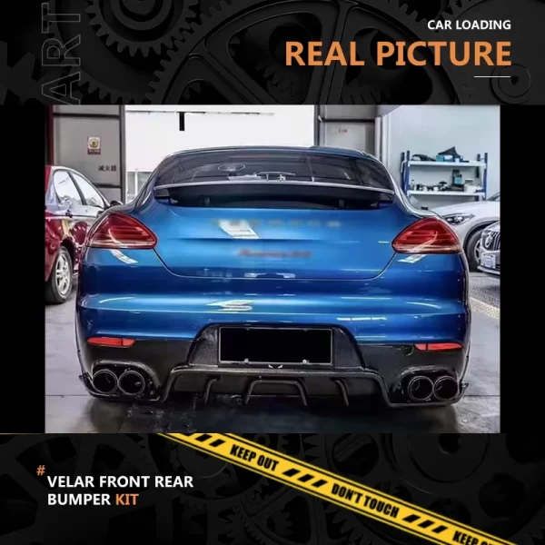 For Porsche 2014-1016 Panamera Car Modification Upgrade 970 Carbon Fiber Front Lip Rear Lip Bodykit Car Rear Bumper - Image 4