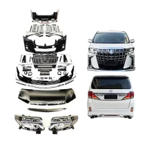 2018 for Toyota Alpha Car Modification Upgrade Bodykit with LED Headlights Bumper and Front & Rear Bars 2008-2014 Models
