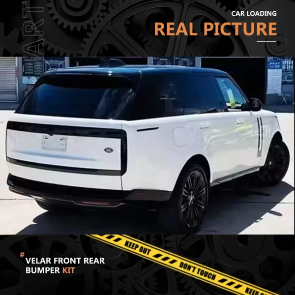 2024 Land for Rover Range Rover Upgrade Kit Black Shine Bumper with High Configuration Front Lip Fender Air Outlet New Condition - Image 4