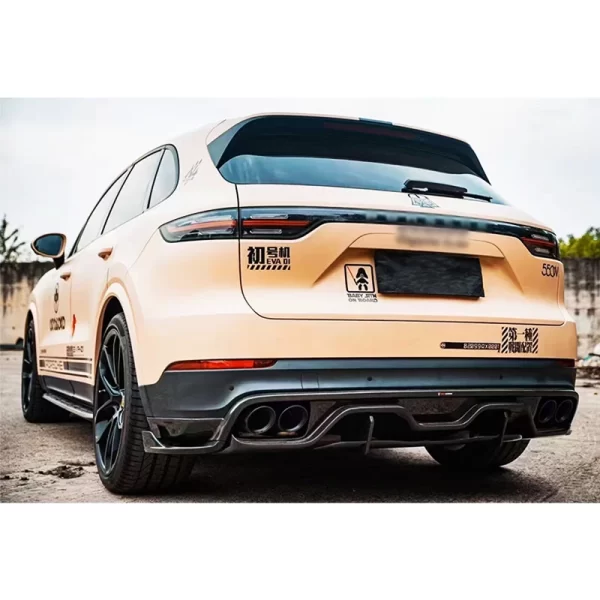 2018-2023 for Porsche Cayenne 9Y0 Carbon Fiber Body Kit New Front Bumper with Fog Light Cut-Outs Sport Rear Bumper Rear Lip Upgr - Image 4