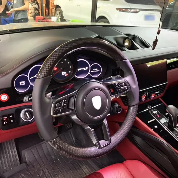 For Porsche Cayenne 2017-2023  9Y0 Panamera 971 Carbon Fiber Steering Wheel Upgrade New Condition Replacement Assembly - Image 5