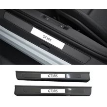 For Porsche 718 & 911 Carbon Fiber Upgrade Kit LED Illuminated Welcome Threshold Strip New Condition