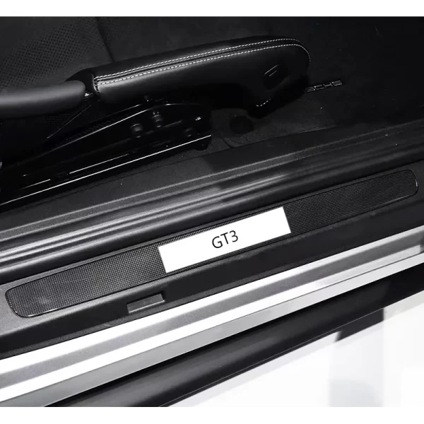 For Porsche 718 & 911 Carbon Fiber Upgrade Kit LED Illuminated Welcome Threshold Strip New Condition - Image 4