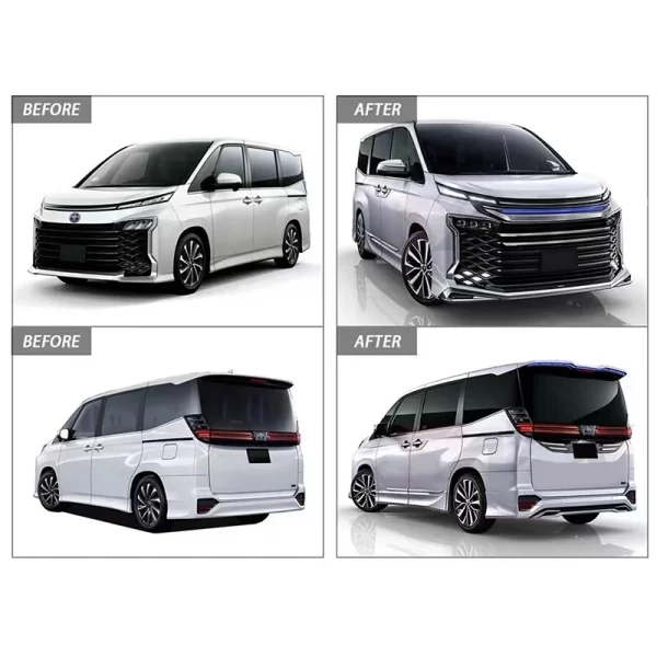 For Toyota Voxy 2022 Modification Front Lip Side Skirt Rear Lip Kit Low-End Upgrade High-End Body Surround New Condition Bumper - Image 2