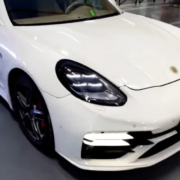 For Porsche Panamera 2009-2016 TurboS Style Body Kit 970 971 Front Bumper Upgrade with New Front Headlight Modification - Image 4
