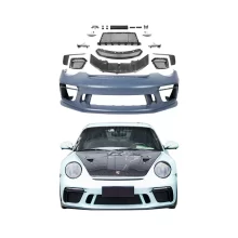 For Porsche 997 Upgrade Bodykit Car 991 GT3 Front Bumper with Surround Kit Equipped with Daytime Running Lights