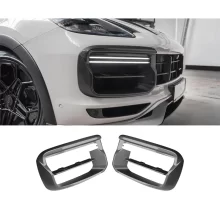 For Porsche Cayenne 2018-2023 Car Modification Turbo Carbon Fiber Grille Body Kits for Cars Front Bumper Daytime Running Lights