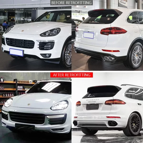 For Porsche Cayenne 2015-2017 958 Upgraded GTS Body Kits for Cars Modification Upgrade Kit Turbo Front and Rear Bumpers - Image 2