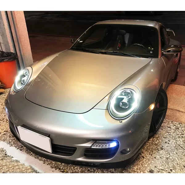 For Porsche 911 2005-2009 Car Modification Car Lights LED Modified Headlight New Daytime Running Lights for 997 Model - Image 3