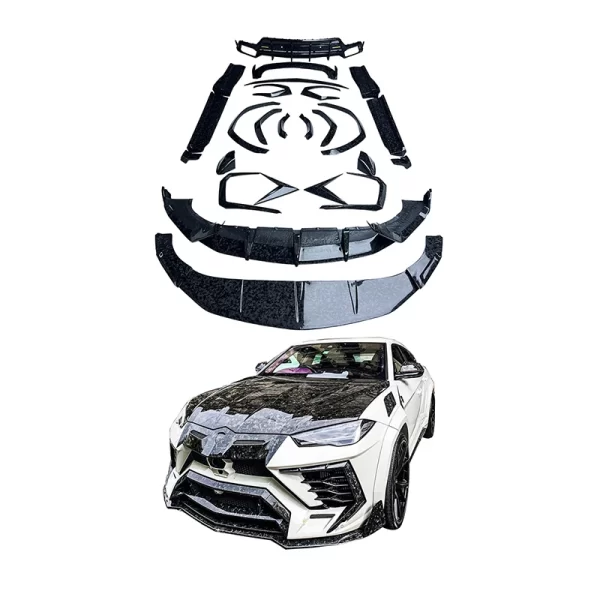 For Lamborghini Urus 4.0T Upgraded Model Body Kit Broken Cloth Pattern Front Rear Bumpers Engine Hood Fog Light Cut-outs New