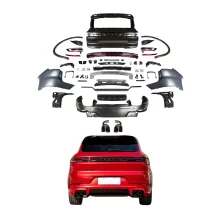 For Porsche 2011-2017 Cayenne Upgraded Body Kit 2024 New Cayenne Rear Door LED Taillights PP Material Rear Bumper