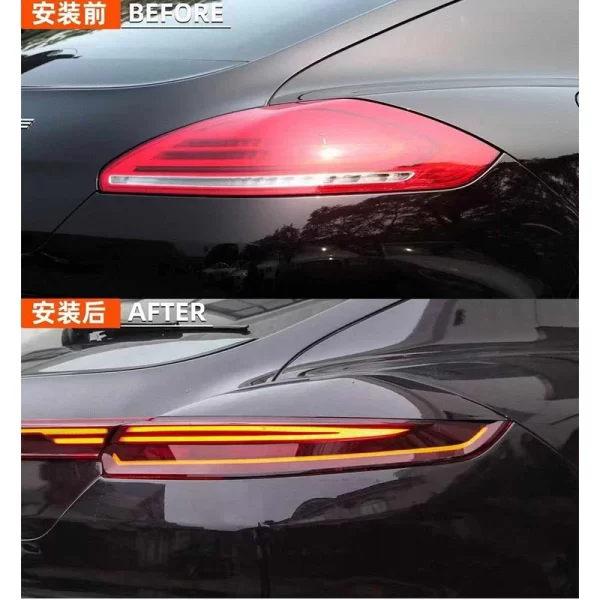 Continuous Taillight Upgrade with LED Lamp for 2010-2016 Porsche Panamera 970 New Brake Turn Signal Reverse Light at 12V Voltage - Image 3