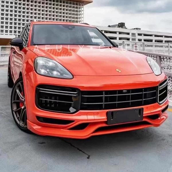 Techart Front Guard Lip Cover for Porsche Cayenne Coupe 2018-2023 New Bumper with Fog Light Cut-Outs 9Y0 Front Spoiler for Car - Image 3