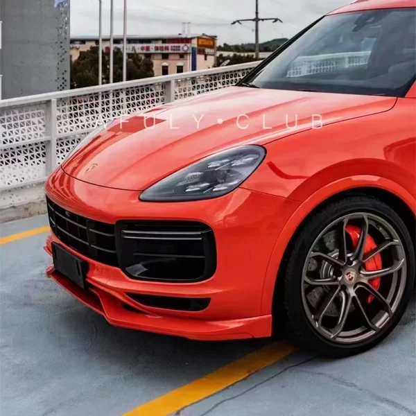 Techart Front Guard Lip Cover for Porsche Cayenne Coupe 2018-2023 New Bumper with Fog Light Cut-Outs 9Y0 Front Spoiler for Car - Image 4