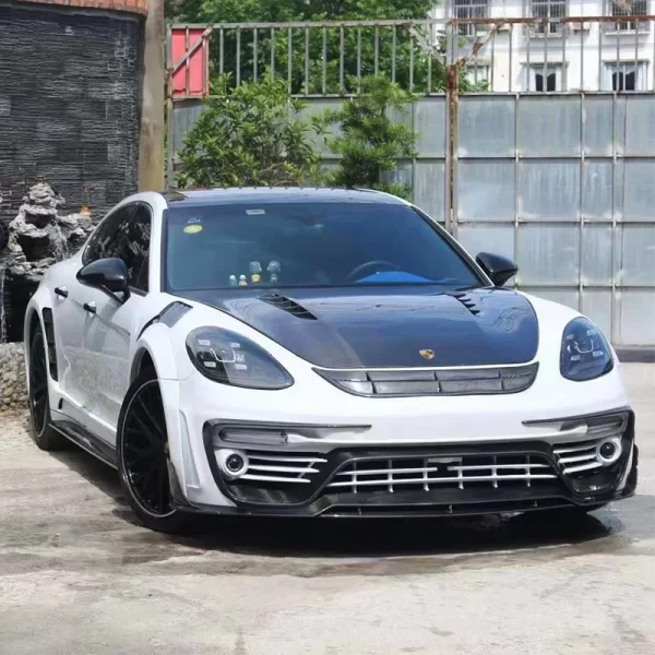 Suitable for Porsche 2017-2023 Panamera carbon fiber body kit front bumper front lip lower guard front spoiler for car - Image 3