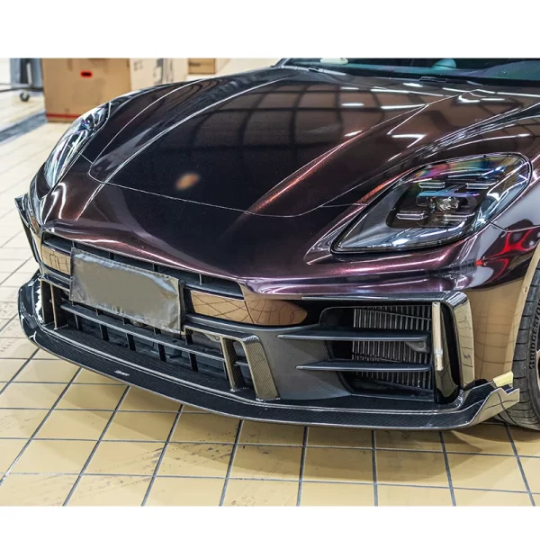 Suitable for Porsche 2024-2025 Panamera 976 Carbon Fiber Body Kit Carbon Fiber Front Lips and Rear Lips front spoiler for car - Image 2