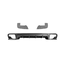 2018-2023 Porsche Cayenne Turbo Rear Lip Body Kit Carbon Fiber TKT with New Bumper Cut-Outs for Fog Lights Direct Fit
