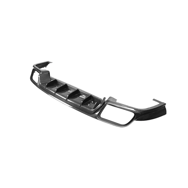 2018-2023 Porsche Cayenne Turbo Rear Lip Body Kit Carbon Fiber TKT with New Bumper Cut-Outs for Fog Lights Direct Fit - Image 2