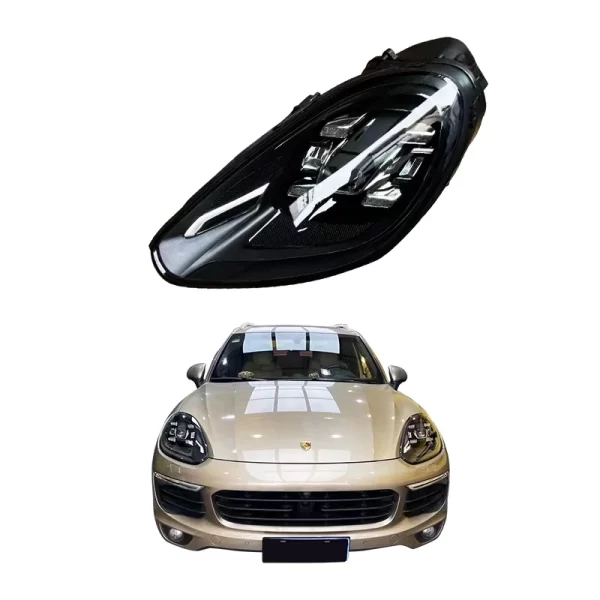 2015-2017 Porsche Cayenne High Configuration LED Headlights Upgrade Modified Headlights Plug and Play New Condition