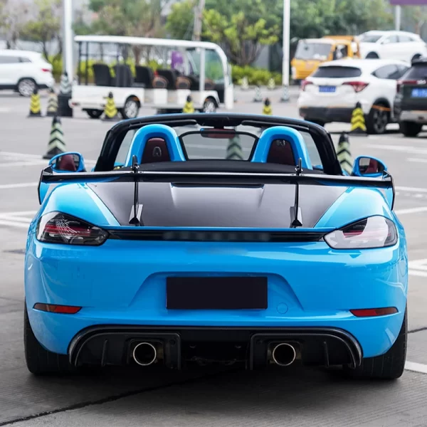 Upgrade for Porsche 2016-2023 718 GT4 RS Carbon Fiber Rear Lip Bumper Compatible with 718 982 Cayman Boxster GT4 - Image 4