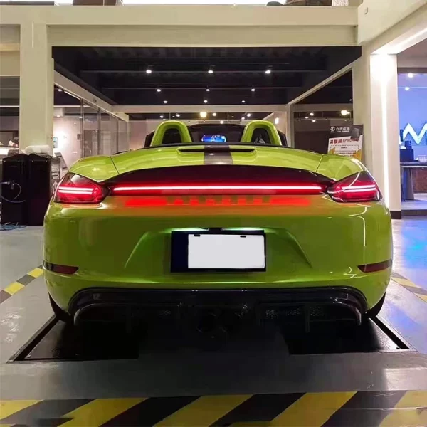 Hot Selling LED Through Tail Lights Upgrade Rear Trunk Lamp for Porsche GTS Cayman Boxster 718 2016-2023 - Image 4