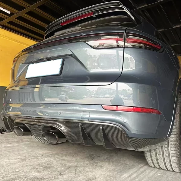 2018-2024 Porsche 9Y0 Cayenne Dry Carbon Fibre Replacement GT Rear Lip Bumper with Tailpipe New Condition Cayenne Turbo Coupe - Image 3