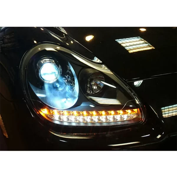 New White LED Headlights for Porsche Cayenne 2003-2007 Front Bumper Position Halogen Lamp Type - Image 3