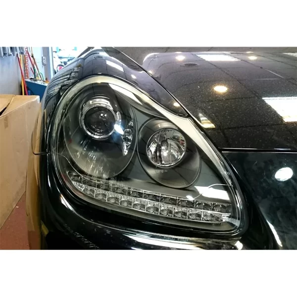New White LED Headlights for Porsche Cayenne 2003-2007 Front Bumper Position Halogen Lamp Type - Image 4