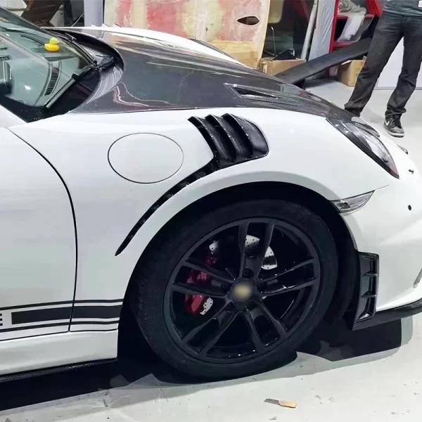 New Carbon Fiber Intake Grille for Porsche 718 GT4 RS 718 982 Cayman Boxster GT4 RS Front Bumper Fender Air Vent Condition New - Image 2